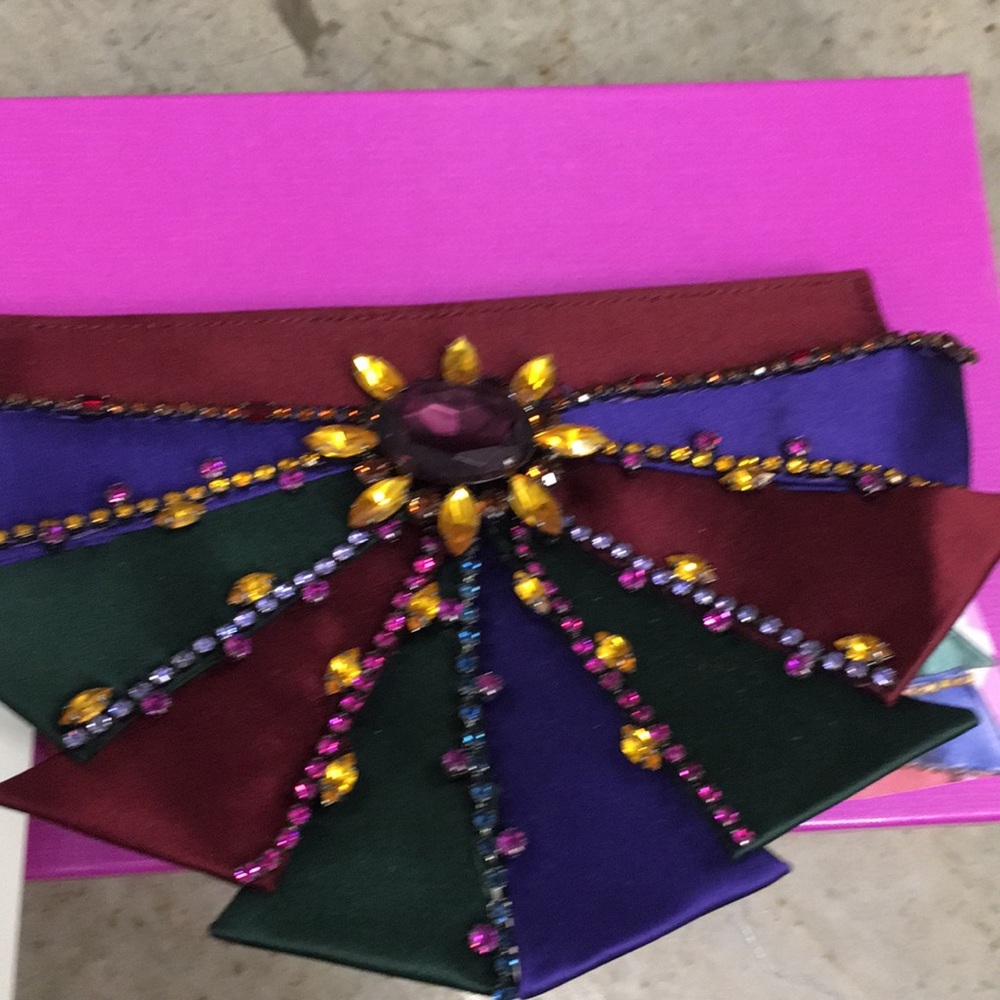 Escada Exotics jeweled clutch